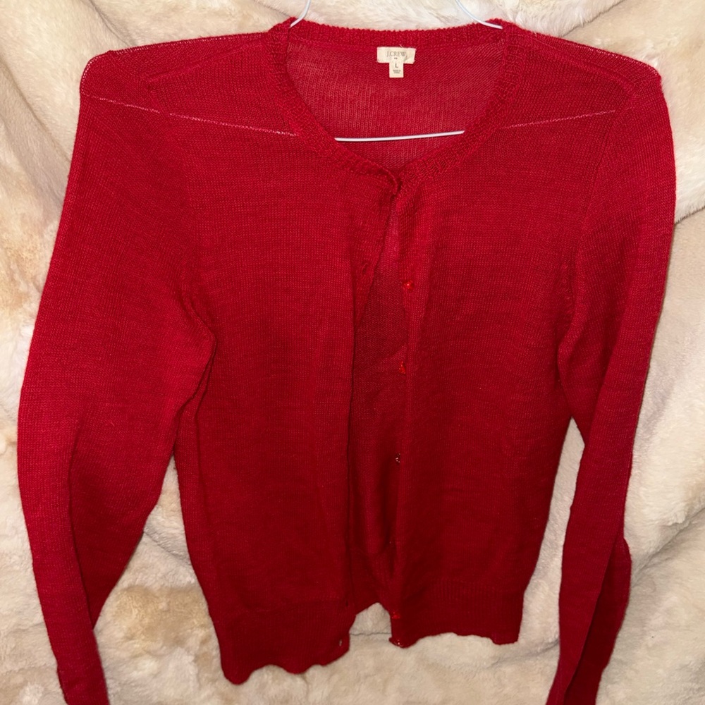 J. Crew Vibrant Red Women's Cardigan